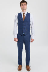 James Heren 3-delig Marineblauw Tailored Fit Pak