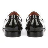 Joseph - Heren zwarte penny loafers met hoogglans afwerking