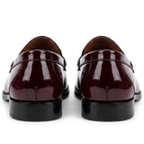 Joseph - Heren Penny Loafers van bordeauxrood lakleer