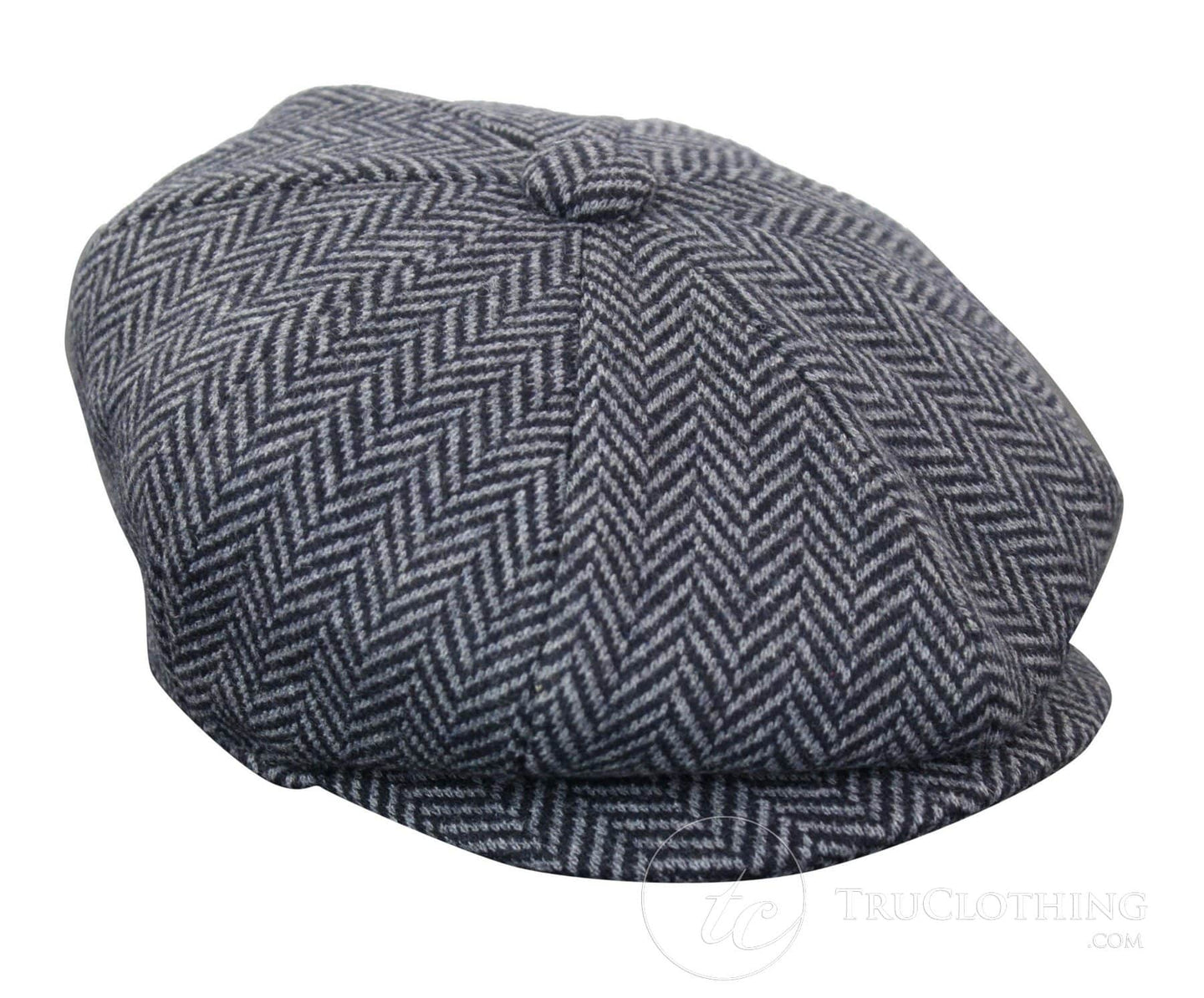 Kids Peaky Blinders Newsboy Tweed Herringbone 8 Panel Hat