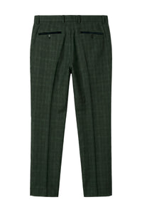Leo - Heren Groene Geruite Broek