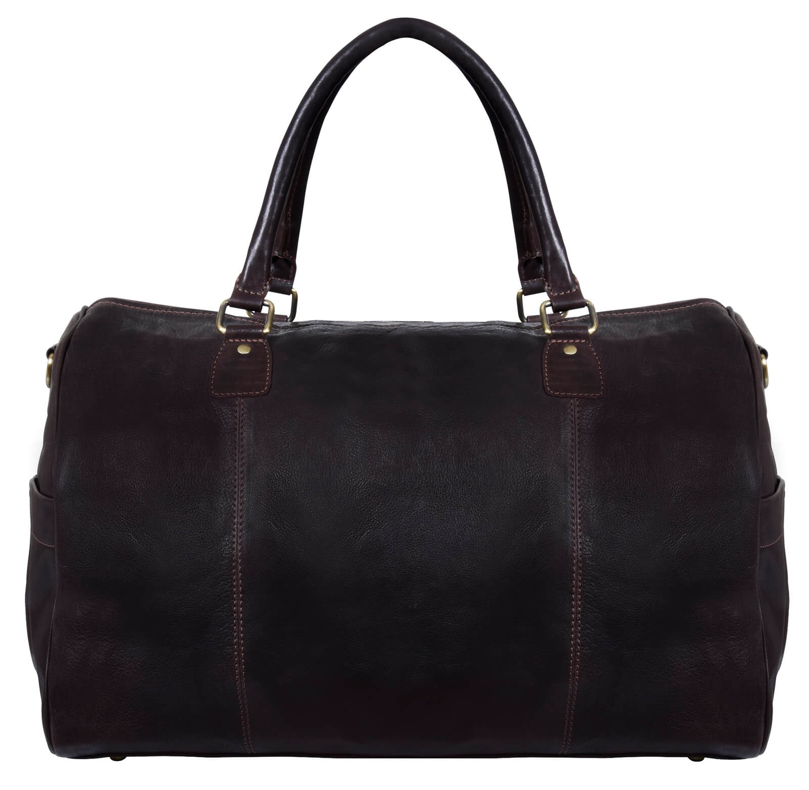 Genuine Leather Vintage Carry On Travel Bag - Brown