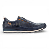 Liverpool - Herensneakers van blauw leer met elastische tailleband