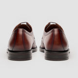 Lorenzo - Heren Oxford schoenen van bruin gepolijst leer