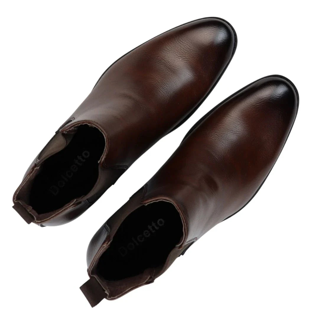 Men's Chelsea Slip On Brown Ankle Boots