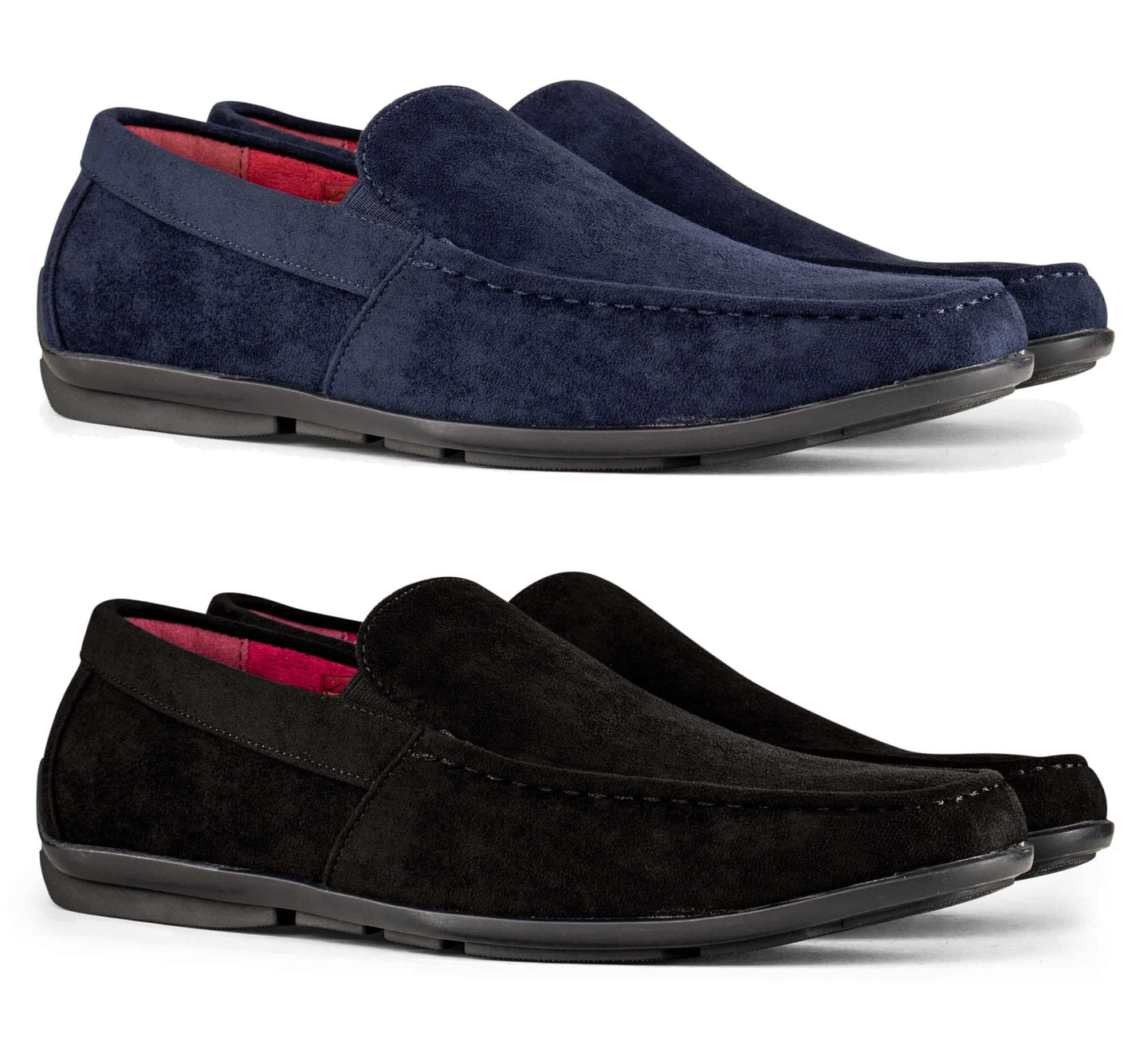 Mens Suede Square Toe Slip On Shoes
