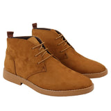 Mens's Chukka Desert Lace Up Tan Ankle Boots