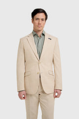 Malibu - Beige herenblazer met textuur