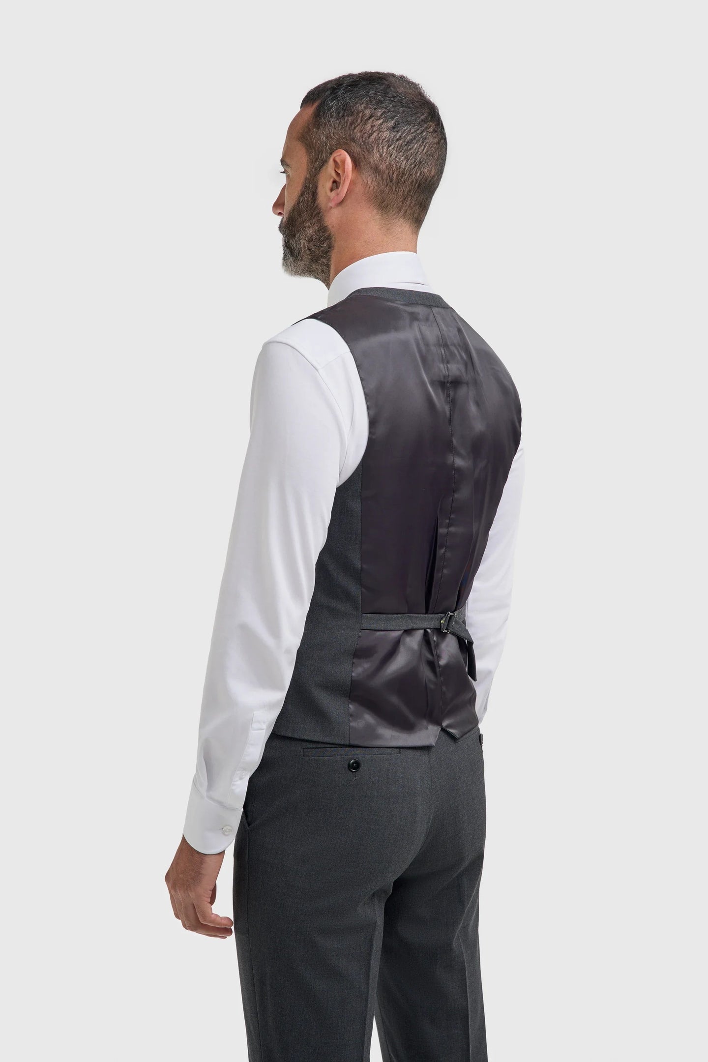 Malibu - Herenvest met antracietkleurige textuur