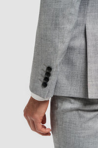 Malibu - Heren grijs getailleerde blazer