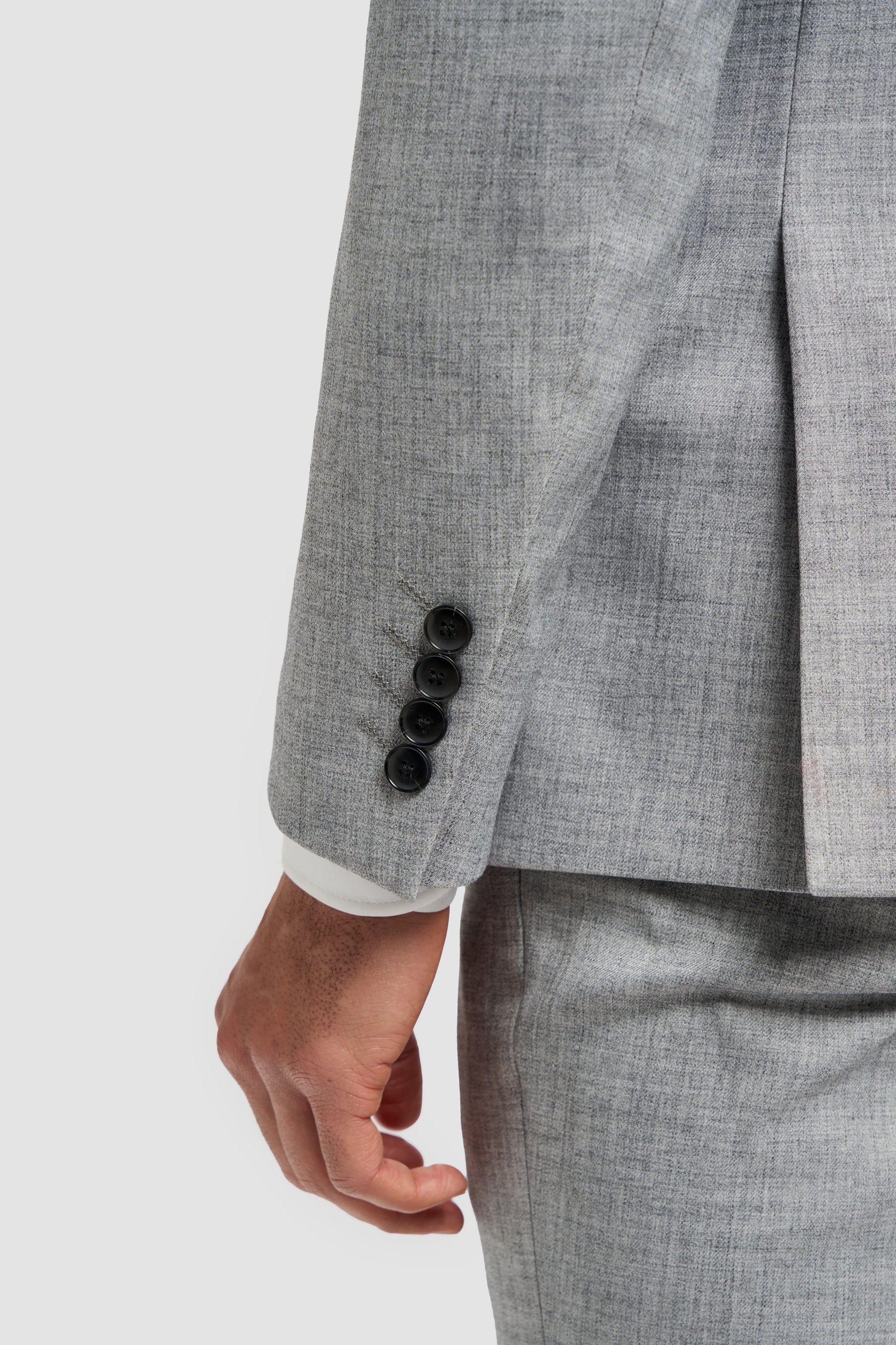 Malibu - Heren grijs getailleerde blazer