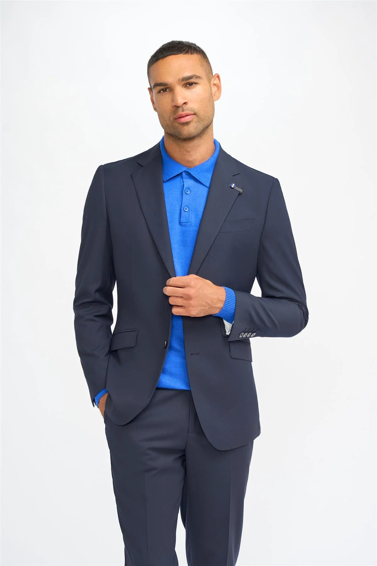 Malibu - Heren Marineblauw Blazer met Tailored Fit