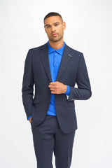 Malibu - Heren Marineblauw Blazer met Tailored Fit