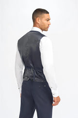 Malibu - Heren Marineblauw Tailored Fit Gilet