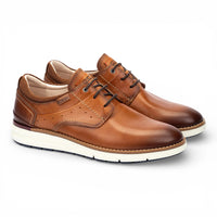 Manacor - Bruine leren vetersneakers voor heren