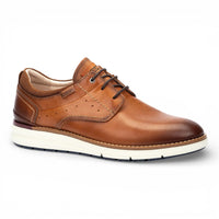Manacor - Bruine leren vetersneakers voor heren