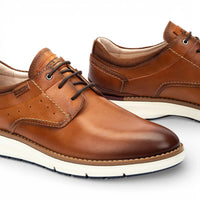 Manacor - Bruine leren vetersneakers voor heren