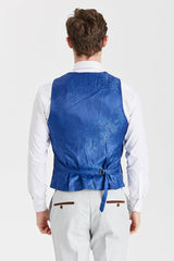 Mark Stone-pak met contrasterend marineblauw Mayfair-vest.