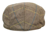 Marc Darcy DX7 Mens Tweed Vintage Retro Grandad Flat Caps Hats Peaky Blinders Check Classic