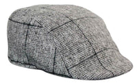 Marc Darcy Kristian Mens Tweed Vintage Retro Grandad Flat Caps Hats Peaky Blinders Check Classic