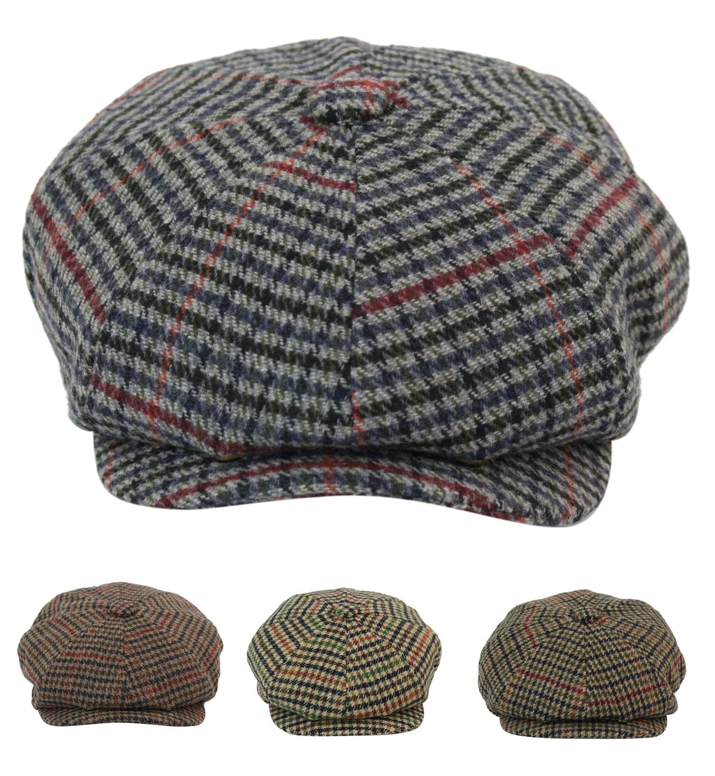 Men Classic Check Newsboy Cap