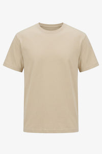Beige klassiek T-shirt voor heren van een katoenmix