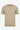 Beige gebreid T-shirt voor heren, normale pasvorm, ronde hals, korte mouwen.