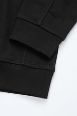 Herensweatshirt met kwartrits, katoenmix, trechterhals.