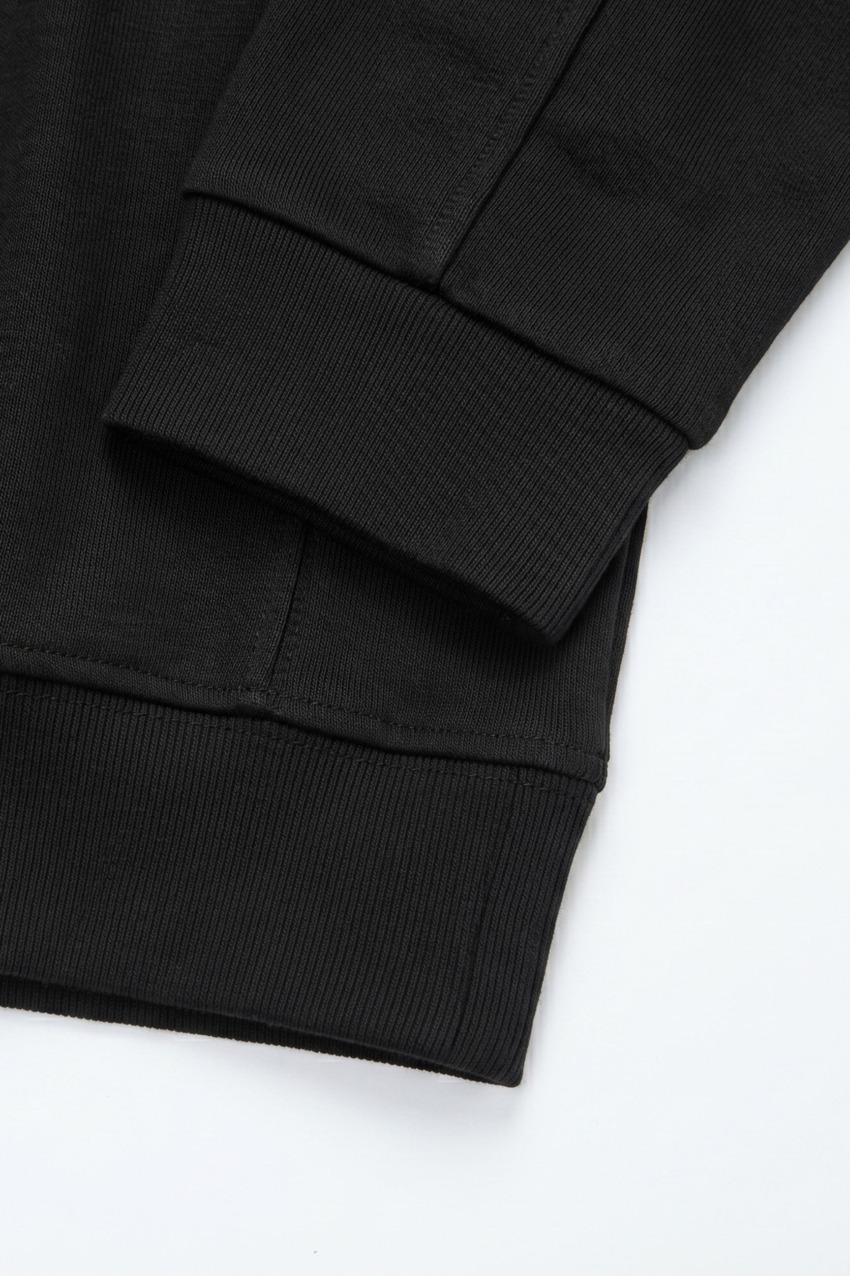 Herensweatshirt met kwartrits, katoenmix, trechterhals.