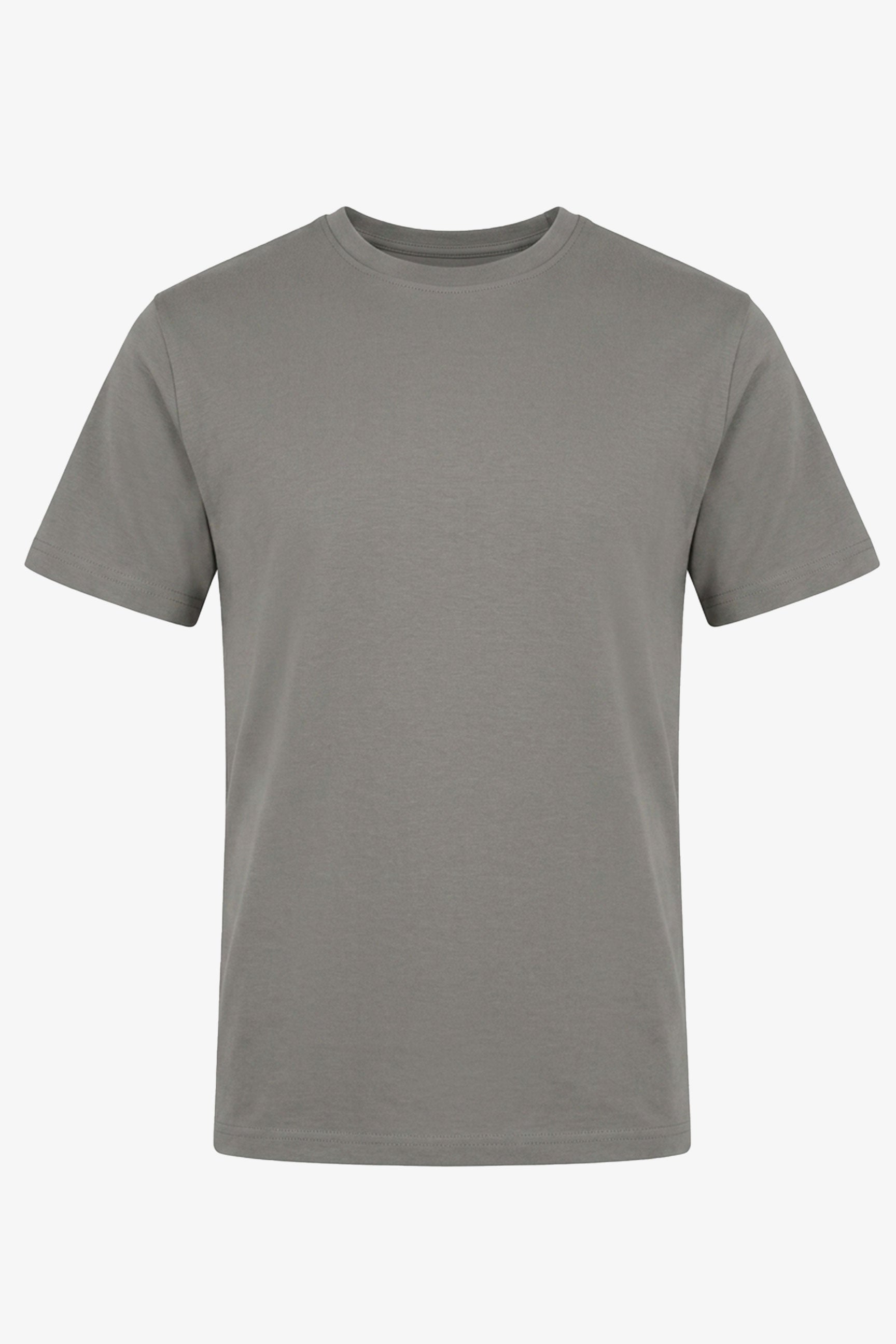 Klassiek T-shirt voor heren van een antracietkleurige katoenmix