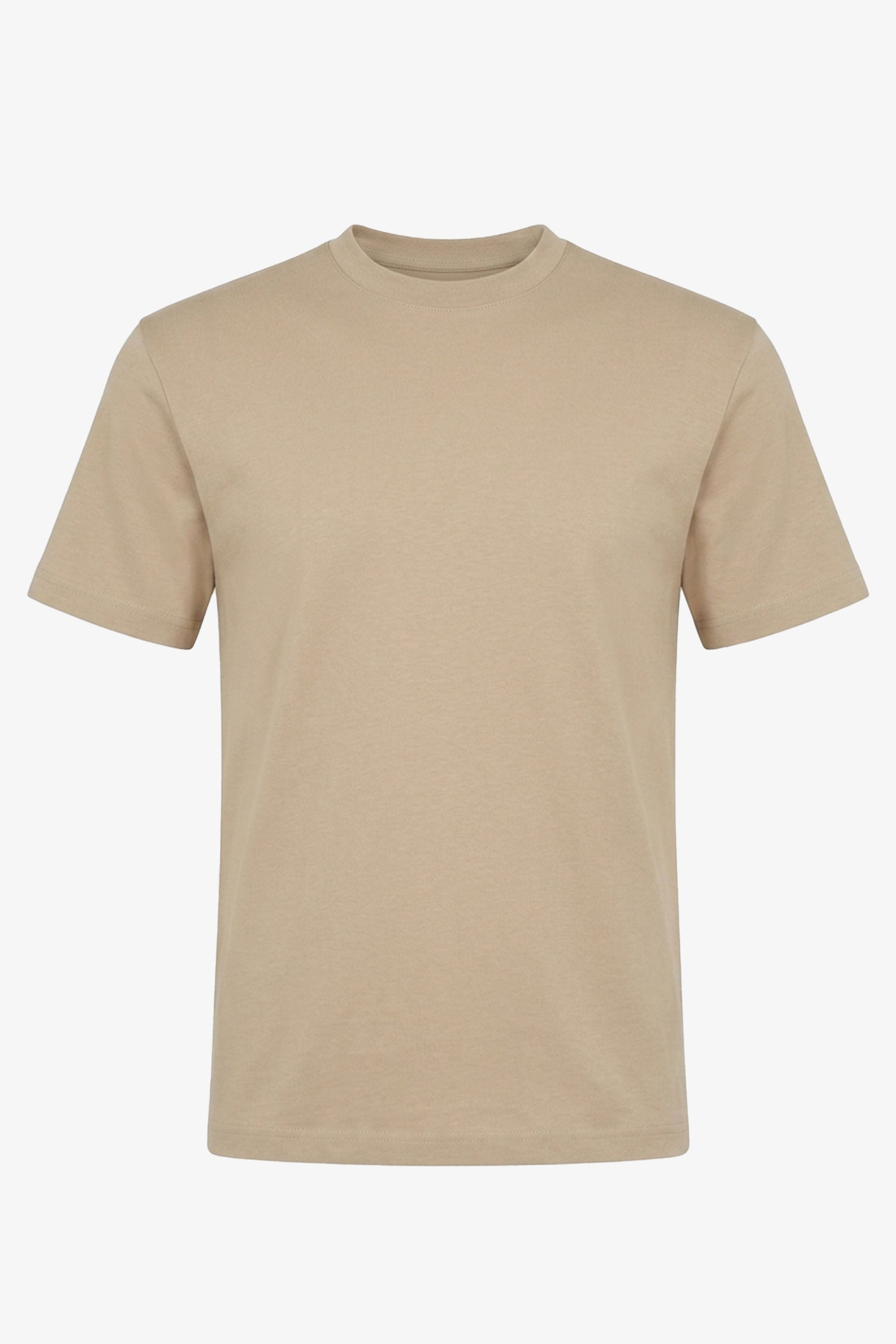 Klassiek bruin katoenen T-shirt voor heren