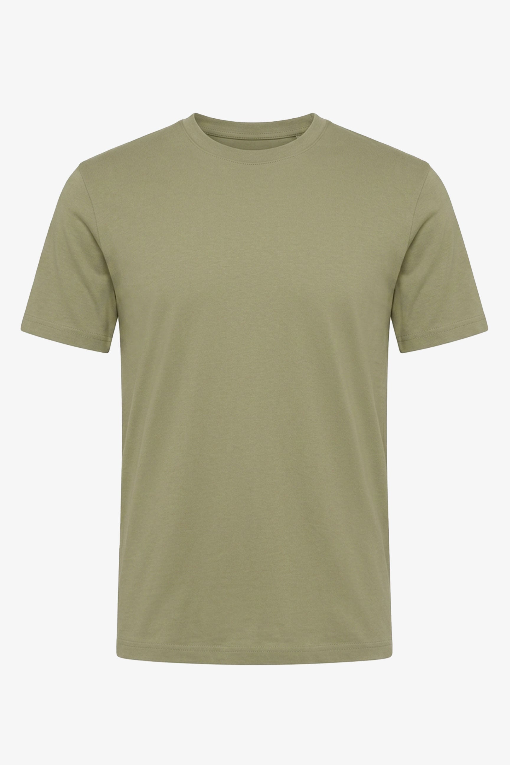 Klassiek olijfgroen katoenen T-shirt voor heren