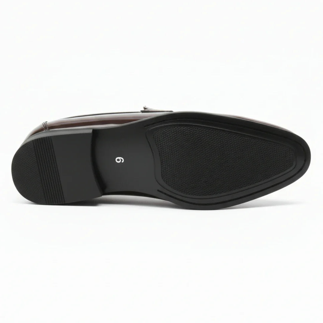 Heren instappers van imitatieleer met penny-motief