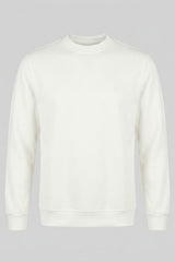 Off-white heren sweatshirt met ronde hals, katoenmix, lange mouwen, stretch pullover
