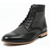 Wingtip Brogue enkellaarsjes voor heren