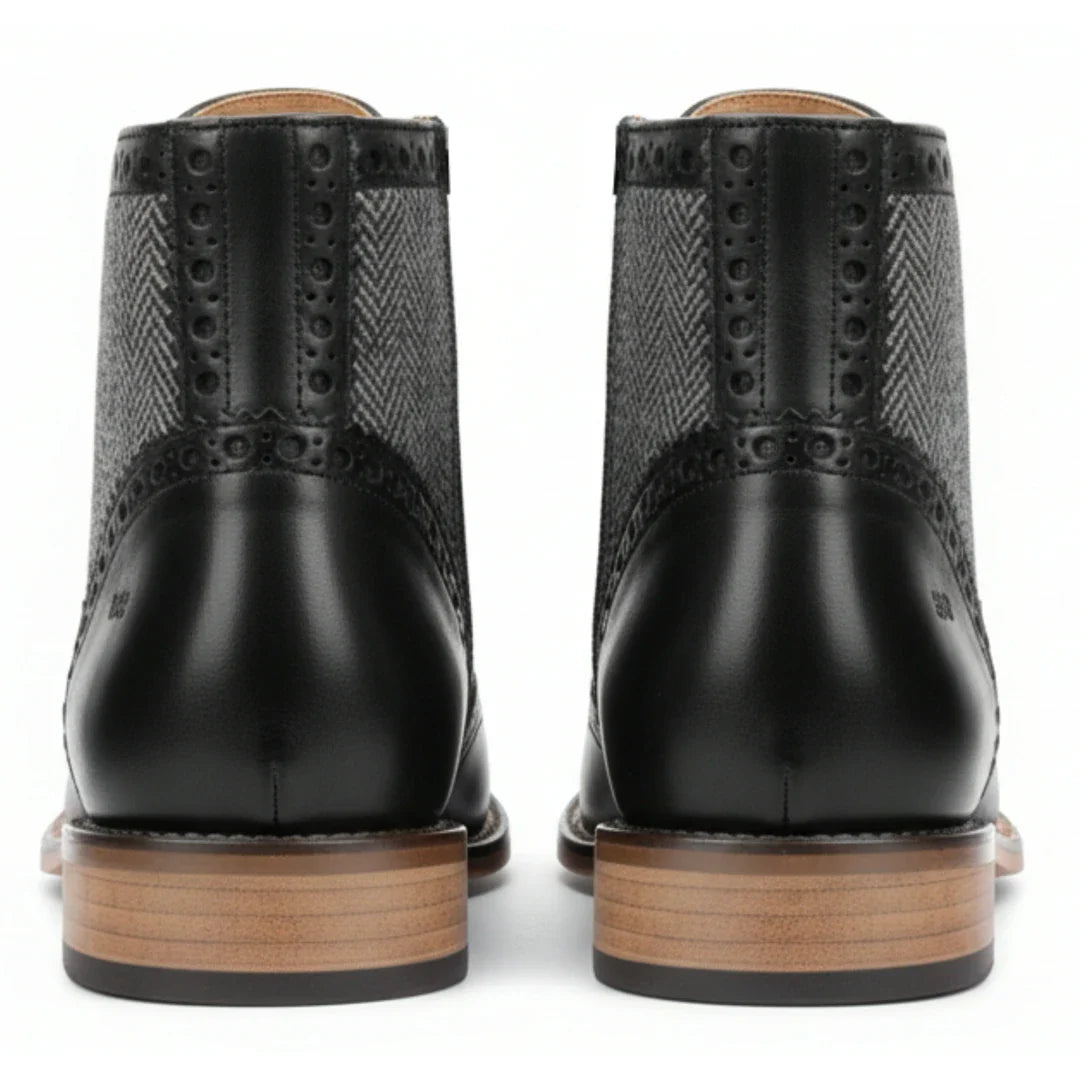 Wingtip Brogue enkellaarsjes voor heren