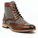 Wingtip Brogue enkellaarsjes voor heren