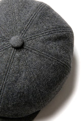 Heren 8 Panel Krantenjongenspet - Cavani Martez - Donkergrijs