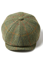 Heren 8-delige scheermeshoed Tweed Blinders Newsboy groene ruit platte pet