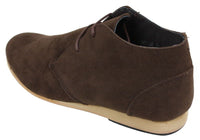 Mens Black Beige Brown Navy Desert Boots Shoes Suede High Top Ankle Chelsea