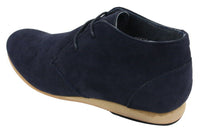 Mens Black Beige Brown Navy Desert Boots Shoes Suede High Top Ankle Chelsea