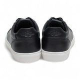 Casual sneakers voor heren, zwart leer met veters