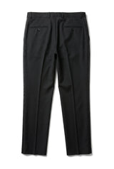Zwarte smokingbroek voor heren, bruiloft, gala, streep, satijnen streep