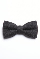 Zwarte tweed vlinderdas voor heren