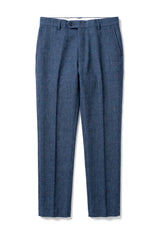 Dion - Heren Blauwe Herringbone Tweed Check Broek