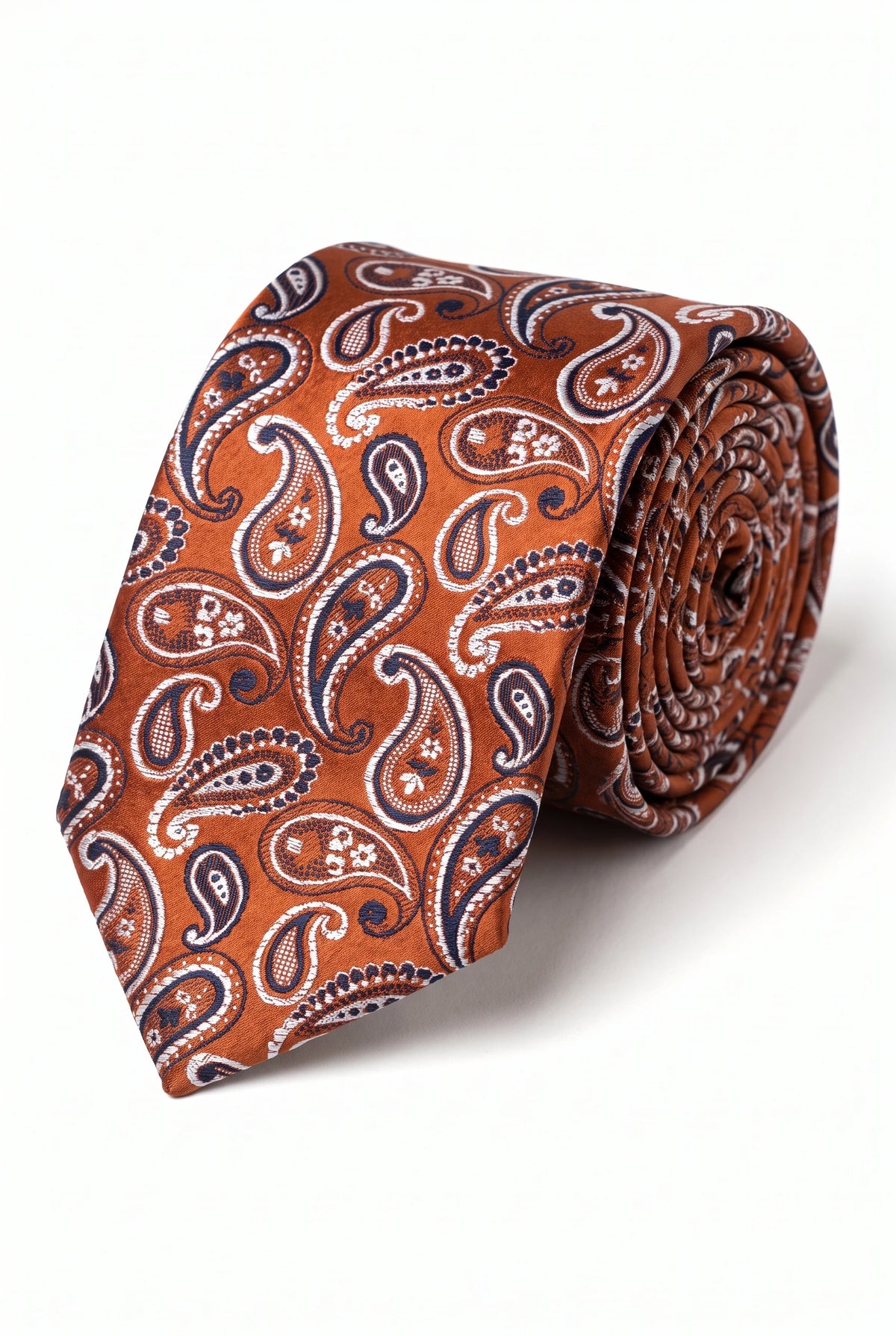 Bronzen heren das met paisley-patroon