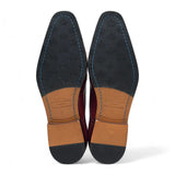 Bordeauxrode leren klassieke formele veterschoenen voor heren