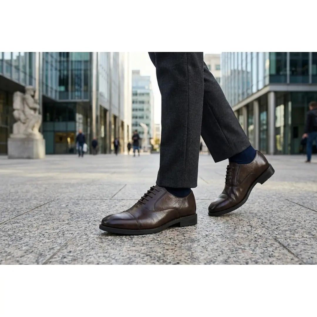 Klassieke Oxford veterschoenen voor heren met neuskap