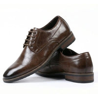 Klassieke heren Derby-schoenen met gladde neus en vetersluiting
