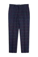 Rover - Heren Blauwe Trouwbroek Tweed Check